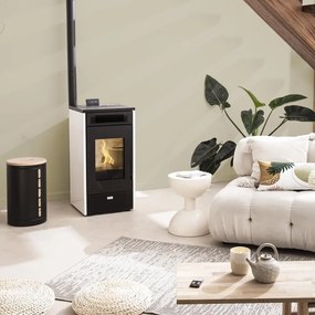 Stufa a pellet ventilata EQUATION Mannu EQUATION 9 KW bianca