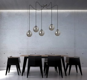 Lampadario a sospensione GIGI 5 BLACK GRAFIT