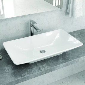 Lavabo da appoggio 70cm in ceramica Litos-1685 - KAMALU