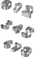 Set tagliabiscotti numeri acciaio inox Baker's Secret