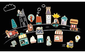 Magneti in legno - Città - 24 pz