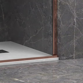 Porta doccia 150 cm senza telaio color oro rosa | KNM4000GR - KAMALU