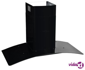 vidaXL Cappa Aspirante a Muro Acciaio Inox 756 m³/h 90 cm Nera