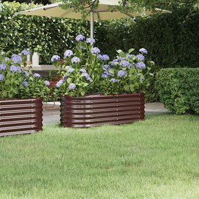 Letto Giardino Acciaio Verniciato A Polvere 114x40x36cm Marrone /