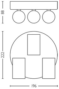Philips - Luce Spot da bagno IDRIS 3xGU10/5W/230V IP44 nero/oro