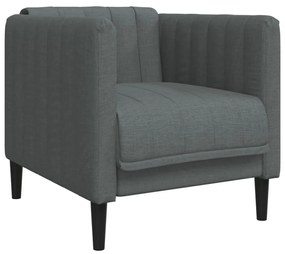 Set di divani 3 pz grigio scuro in tessuto
