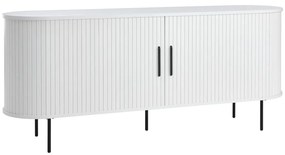 Cassettiera bianca con ante scorrevoli 180x76x45 cm Nola – Unique Furniture