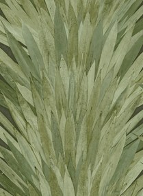 Blätter-Tapete Abanico von Arte - Grün/ Braun