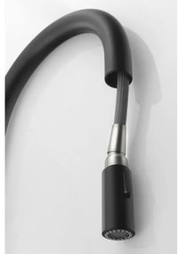 Sapho - Rubinetto lavello con doccetta estraibile FLAWO opaco nero