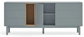 Cassettiera bassa blu-grigio 180x76 cm Corvo - Teulat