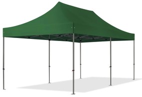 TOOLPORT 3x6m gazebo pieghevole, PREMIUM acciaio, verde scuro - (600073)