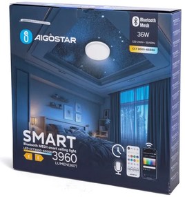 Aigostar - Lampada da soffitto a LED da 36 W, 230 V, con telecomando