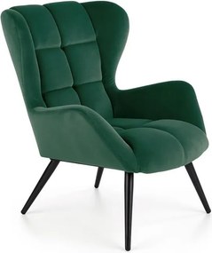 Poltrona Tyrion in velluto verde - H91 cm