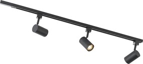 Sistema a binario intelligente nero incl. 3 GU10 WiFi monofase - Jeana Iconica