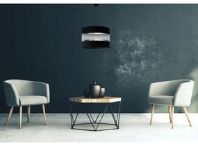 Lampadario a sospensione con filo HELEN 1xE27/15W/230V diametro 35 cm nero/argento