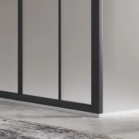 Kamalu - Box doccia 90x160 doppio scorrevole telaio nero vetro piumato | KFN6000SN