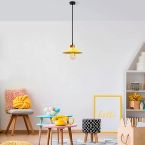 Lampadario a sospensione su cavo MANAVGAT 1xE27/40W/230V giallo/marrone