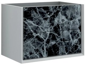 Mobile da bagno sotto lavabo BADEN HAUS Bellagio bianco L 70 x H 48 x P 46 cm 2 cassetti, lavabo non incluso