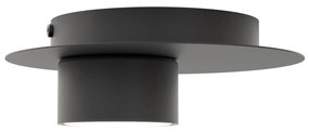 Plafoniera Moderna Dioniso Acciaio Nero 1 Luce Gx53 Ip20