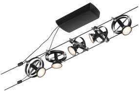 Paulmann 94440 - SET 5xGU5,3/10W Faretto CARDAN 230V nero