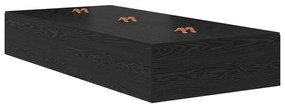 Struttura letto  rovere nero legno ingegnerizzato singolo