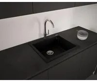 Lavello EVHOC in composito serie UNICUM 57X50 cm sopratop vasca unica KUARZITE NERO