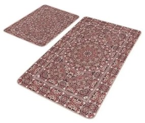 Set di tappetini per il bagno marroni in velluto 2 pz 60x100 cm – Mila Home