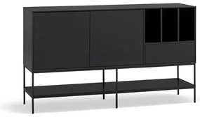 Cassettiera nera 166x98x45 cm Platt – Teulat
