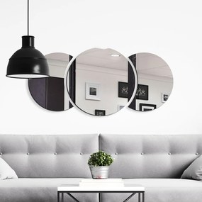 Adesivo murale 26x26 cm Half-moon Mirror - Ambiance