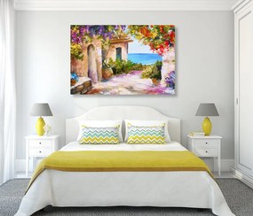 Quadro su tela – Casetta estiva sulla costa