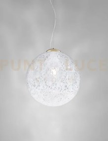 Rina sospensione 35 bianco murrina ottone lucido 1 luce attacco e27