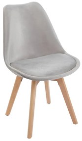 Sedia Synk Velluto - Grigio chiaro