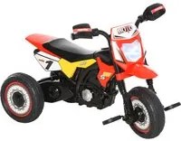 Triciclo a Pedali per Bambini a Forma di Moto Rosso