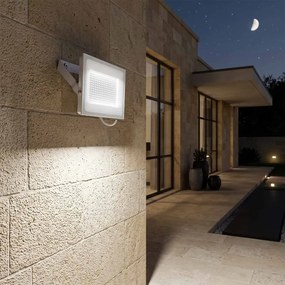 Faro LED 200W IP65 in Alluminio Bianco con OSRAM chip LED Colore Bianco Caldo 3.000K