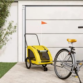 Rimorchio Da Bici Per Animali Giallo Oxford E Ferro /