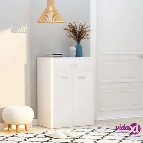 vidaXL Scarpiera Bianca 60x35x84 cm in Legno Multistrato