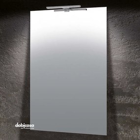 Specchio Rettangolare "Linea Luce" 60x100 Cm Reversibile Con Lampada Led