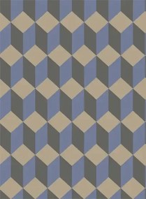 Cole & Son Carta da parati Delano - Blue/  Black