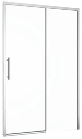 Porta doccia scorrevole Remix2 L 120 x H 195cm, Sp. 5 mm in vetro profilo cromo