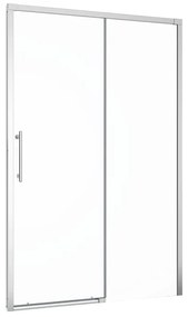 Porta doccia scorrevole Remix2 L 120 x H 195cm, Sp. 6 mm in vetro profilo cromo