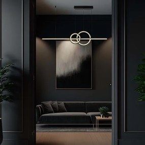 Lampadario LED a sospensione con filo LED/15W/230V 4000K 80 cm nero