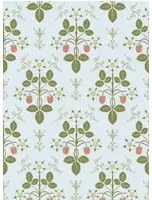 Cole & Son Carta da parati Strawberry - Olive on Print Room Blue