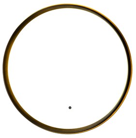 Specchio da bagno moderno nero con LED e dimmer touch - Pim