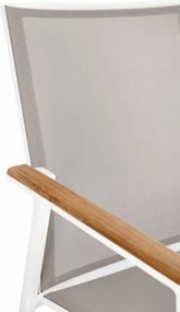 Sedia Da Esterno In Alluminio E Textilene Con Braccioli Cameron Bianco Bizzotto