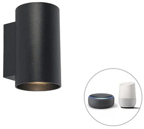 Applique di design intelligente nera incluso 2 Wifi GU10 - Sandy
