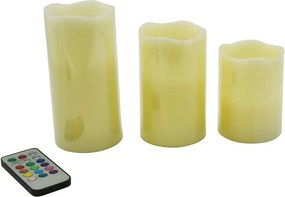 Set di 3 candele a a LED (altezza 10 cm) - Hilight