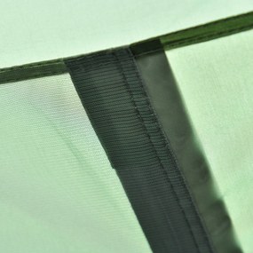 Tenda da Campeggio Pop Up 4-5 Persone 263,5x220x123 cm con Porte e Finestre Verde e Grigio...