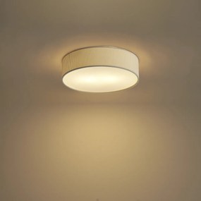 Plafoniera moderna bianca con paralume in velluto 38cm 2 luci - Luz