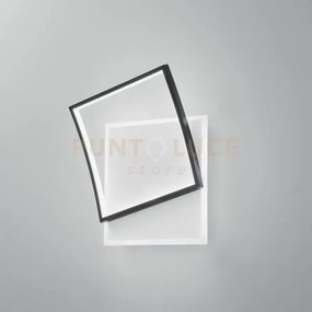 Plafoniera led ayrton quadrata nera 42w 5200lm cct 37x10x42cm led-a...