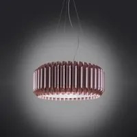 Sospensione Moderna 1 Luce Louise In Polilux Rosa Metallico D60 Made In Italy